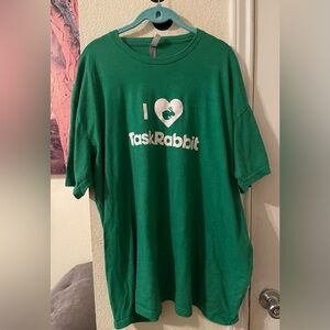 TaskRabbit Mens green short sleeve T-Shirt size 3X pre-owned